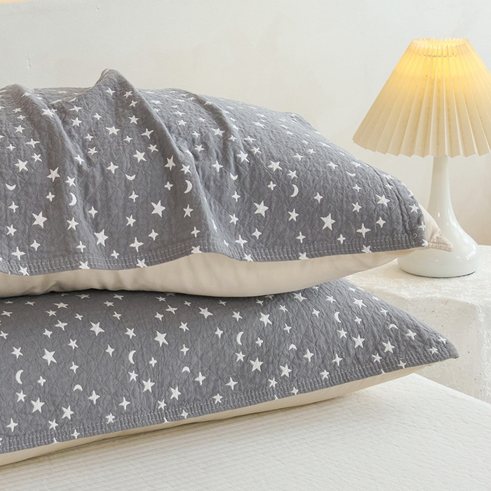 91家纺网 家纺一手货源 找家纺 棠薇家纺 2025新款 枕巾纯棉纱布水洗全棉纱布纯棉耐脏吸汗透气预缩水 星月灰