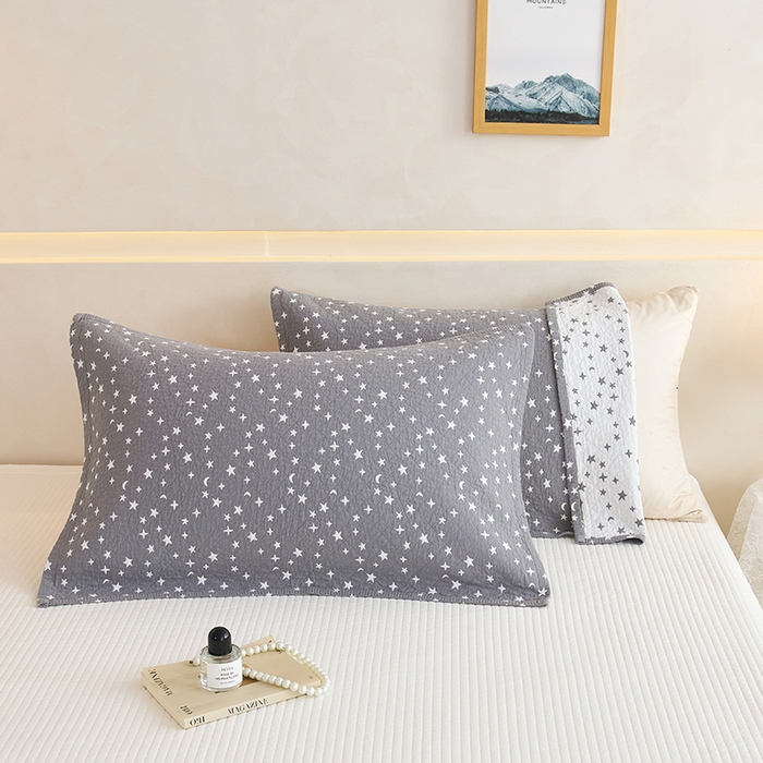 91家纺网 家纺一手货源 找家纺 棠薇家纺 2025新款 枕巾纯棉纱布水洗全棉纱布纯棉耐脏吸汗透气预缩水 星月灰