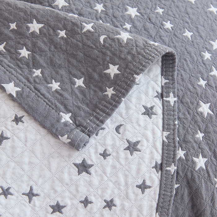 91家纺网 家纺一手货源 找家纺 棠薇家纺 2025新款 枕巾纯棉纱布水洗全棉纱布纯棉耐脏吸汗透气预缩水 星月灰