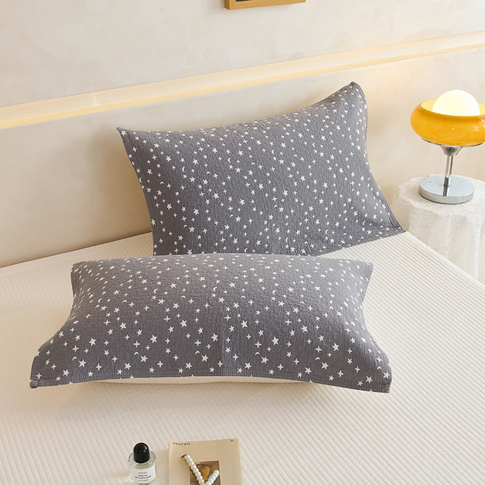 91家纺网 家纺一手货源 找家纺 棠薇家纺 2025新款 枕巾纯棉纱布水洗全棉纱布纯棉耐脏吸汗透气预缩水 星月灰