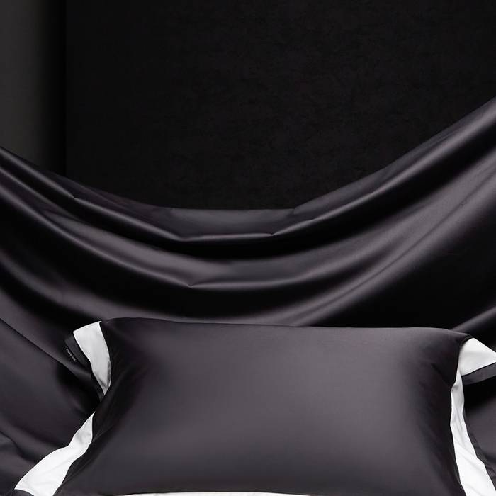 91家纺网 家纺一手货源 找家纺 南泉坊 2025新款亲肤舒适全棉纯棉长绒棉双层荷叶边撞色四件套-休斯顿 休斯顿-深灰