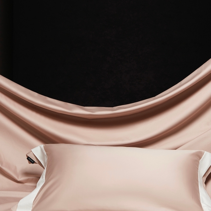 91家纺网 家纺一手货源 找家纺 南泉坊 2025新款亲肤舒适全棉纯棉长绒棉双层荷叶边撞色四件套-休斯顿 休斯顿-虾粉