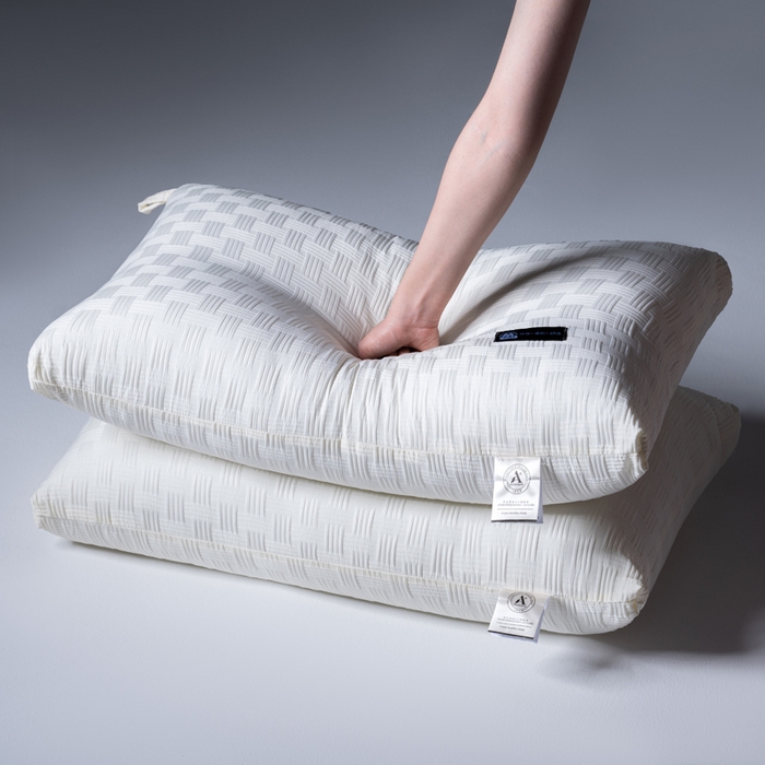 91家纺网 家纺一手货源 找家纺 宇诺家纺 2025新款亲肤舒适华夫格枕头枕芯 灰色