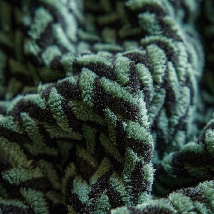 91家纺网 家纺一手货源 找家纺 安莱生活 2025新款加厚250克全消光提花印花牛奶绒四件套-谧雅系列 谧雅墨绿