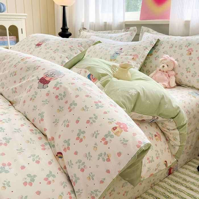 91家纺网 家纺一手货源 找家纺 拾物记 2025新款A类12868全棉纯棉单被套被套单件-提供买家秀和质检报告 弹唱小象