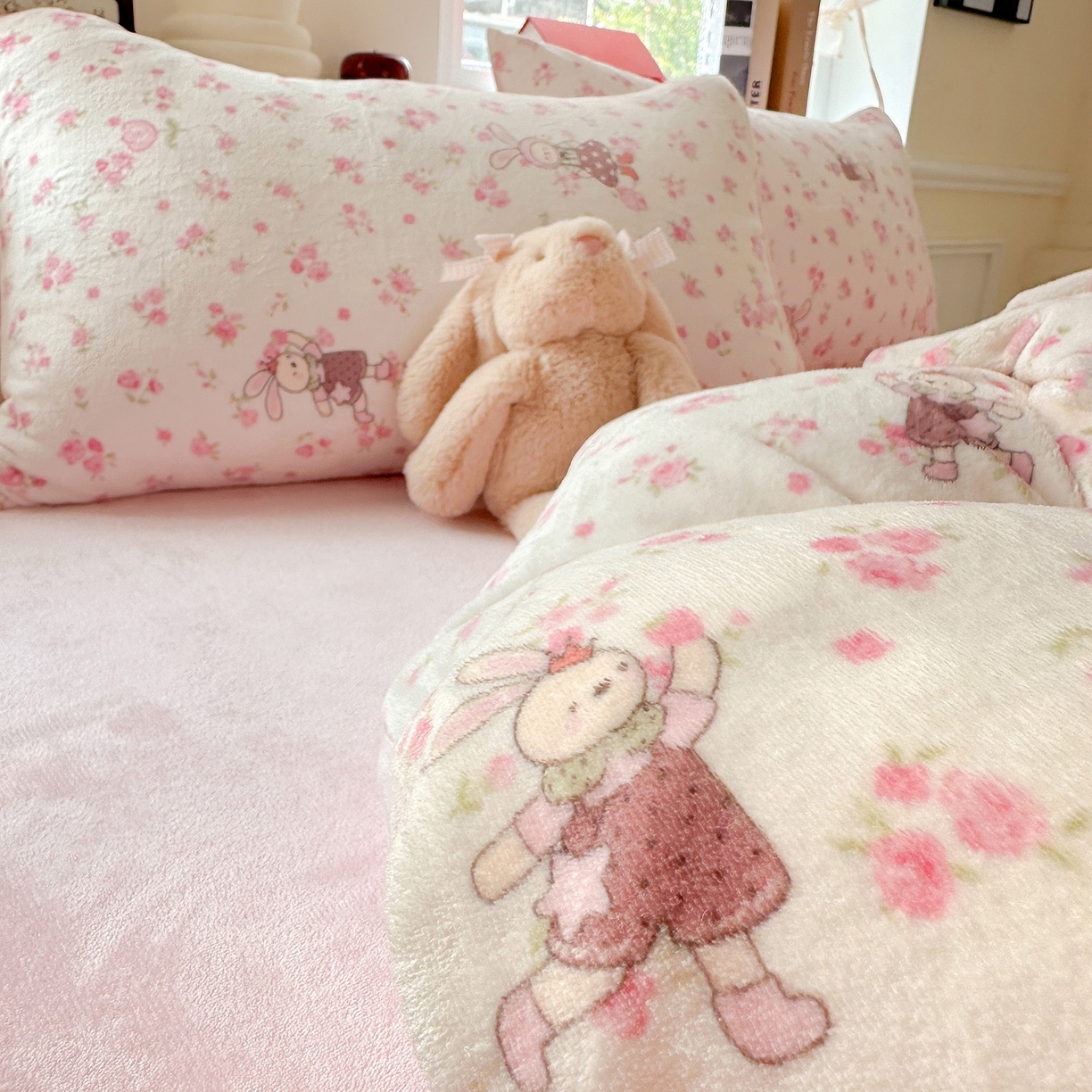 91家纺网 家纺一手货源 找家纺 （总）水木坊 2025新款A加厚牛奶绒印花四件套-含买家秀