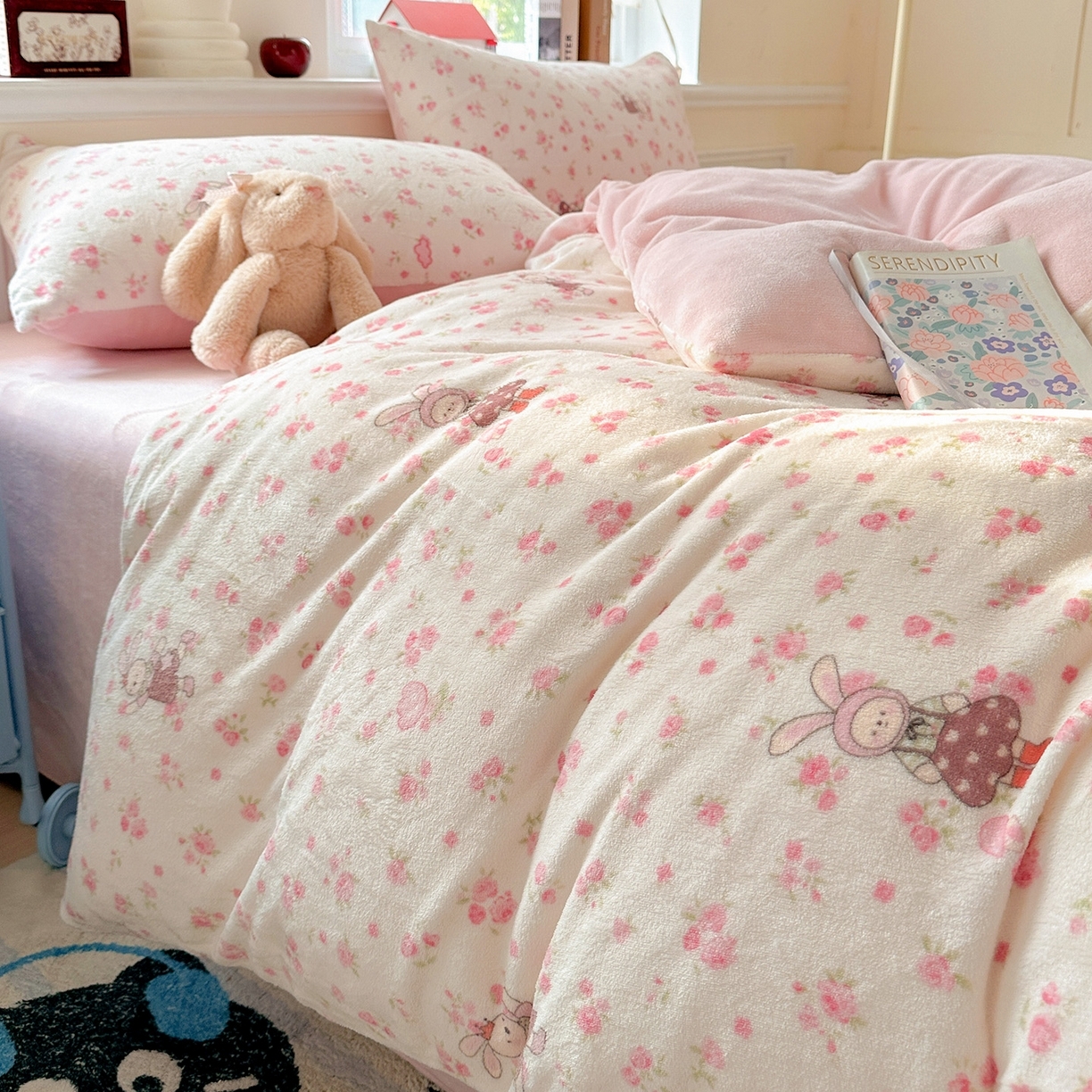 91家纺网 家纺一手货源 找家纺 （总）水木坊 2025新款A加厚牛奶绒印花四件套-含买家秀