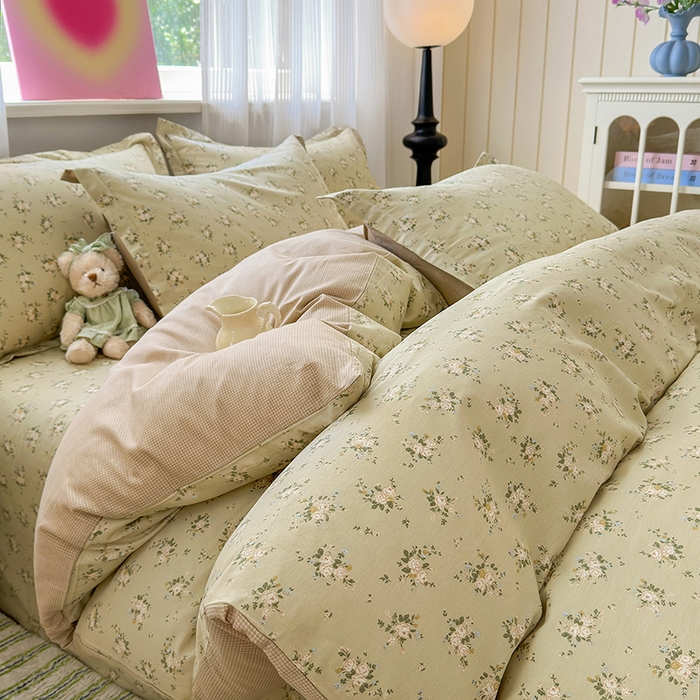 91家纺网 家纺一手货源 找家纺 拾物记 2025新款A类12868全棉纯棉单被套被套单件-提供买家秀和质检报告 恋青柠