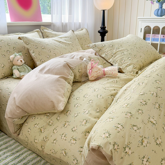 91家纺网 家纺一手货源 找家纺 拾物记 2025新款A类12868全棉纯棉单被套被套单件-提供买家秀和质检报告 恋青柠