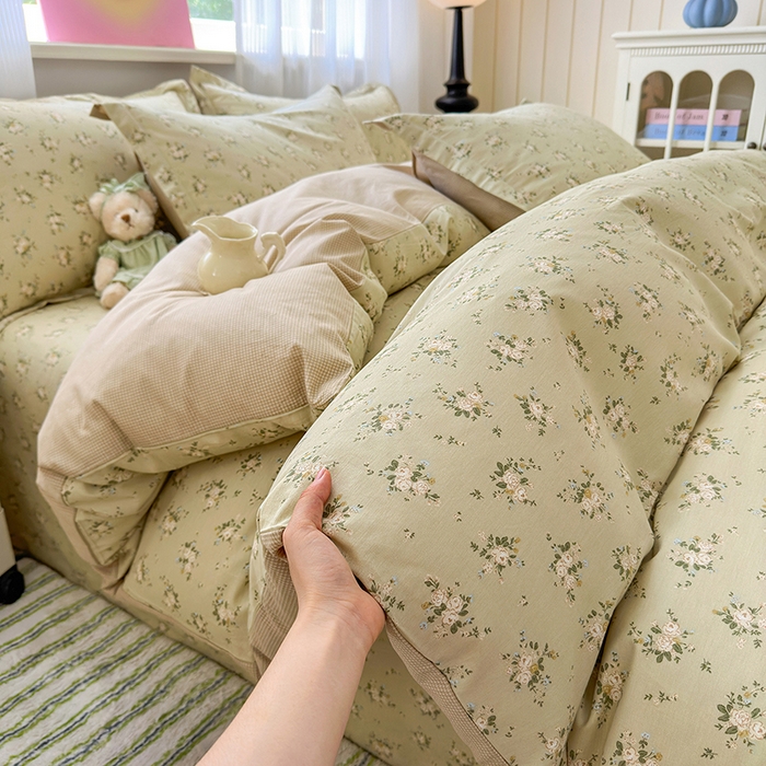 91家纺网 家纺一手货源 找家纺 拾物记 2025新款A类12868全棉纯棉单被套被套单件-提供买家秀和质检报告 恋青柠