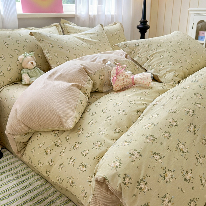 91家纺网 家纺一手货源 找家纺 拾物记 2025新款A类12868全棉纯棉单被套被套单件-提供买家秀和质检报告 恋青柠