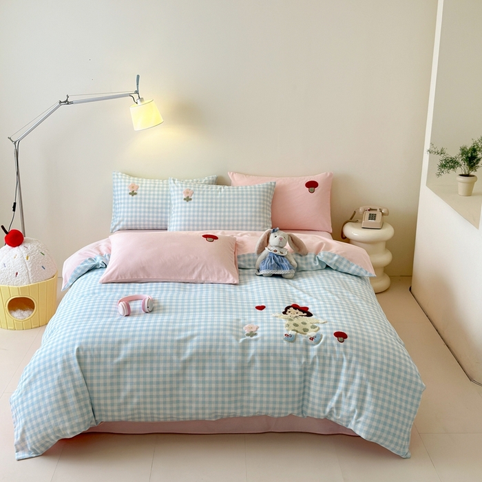 91家纺网 家纺一手货源 找家纺 （总）锦觅 2025秋冬A类数码印花全棉纯棉磨毛绣花保暖四件套