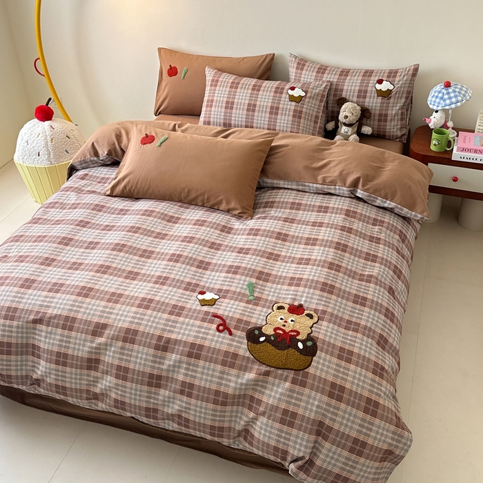 91家纺网 家纺一手货源 找家纺 （总）锦觅 2025秋冬A类数码印花全棉纯棉磨毛绣花保暖四件套