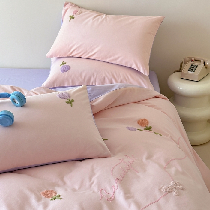 91家纺网 家纺一手货源 找家纺 锦觅 2025秋冬A类数码印花全棉纯棉磨毛绣花保暖四件套 繁花似锦