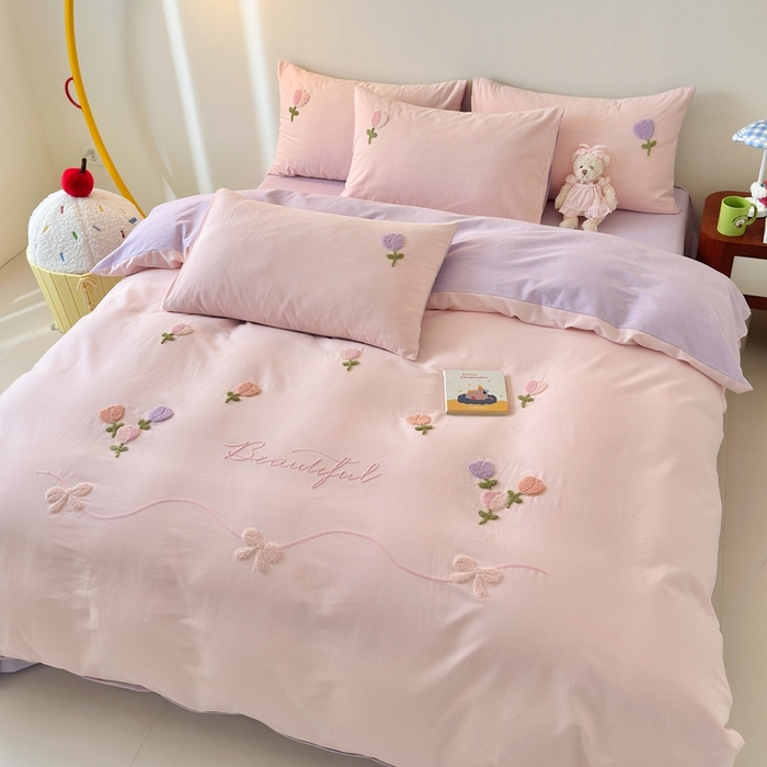 91家纺网 家纺一手货源 找家纺 （总）锦觅 2025秋冬A类数码印花全棉纯棉磨毛绣花保暖四件套