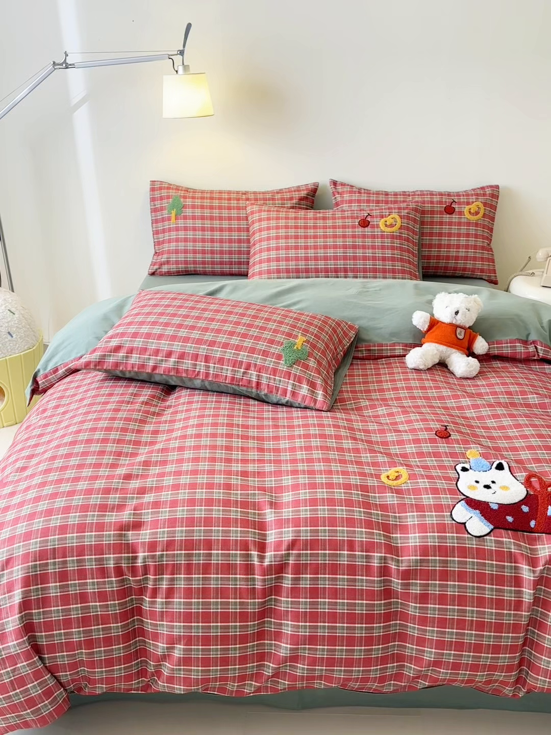 91家纺网 家纺一手货源 找家纺 锦觅 2025秋冬A类数码印花全棉纯棉磨毛绣花保暖四件套 喜气洋洋