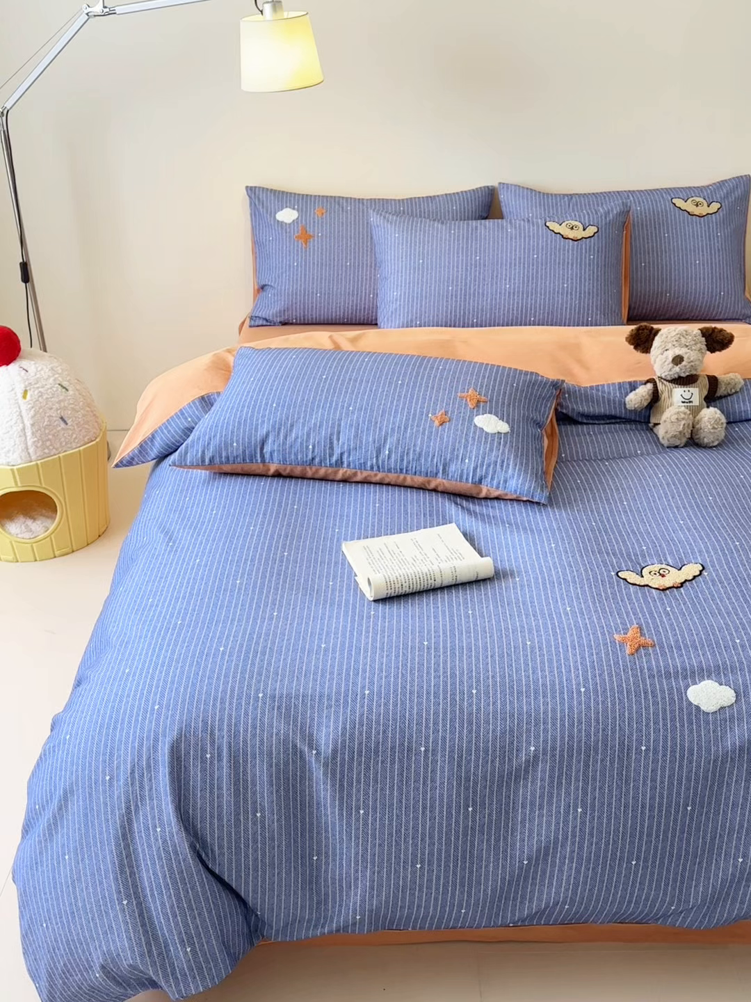 91家纺网 家纺一手货源 找家纺 锦觅 2025秋冬A类数码印花全棉纯棉磨毛绣花保暖四件套 星河万里