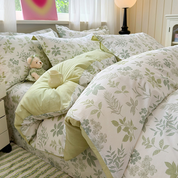 拾物记 2025新款A类12868全棉纯棉单被套被套单件-提供买家秀和质检报告 洛克庄园-绿