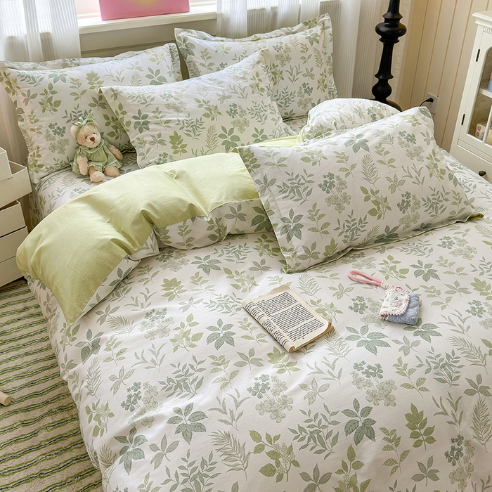 91家纺网 家纺一手货源 找家纺 拾物记 2025新款A类12868全棉纯棉单被套被套单件-提供买家秀和质检报告 洛克庄园-绿