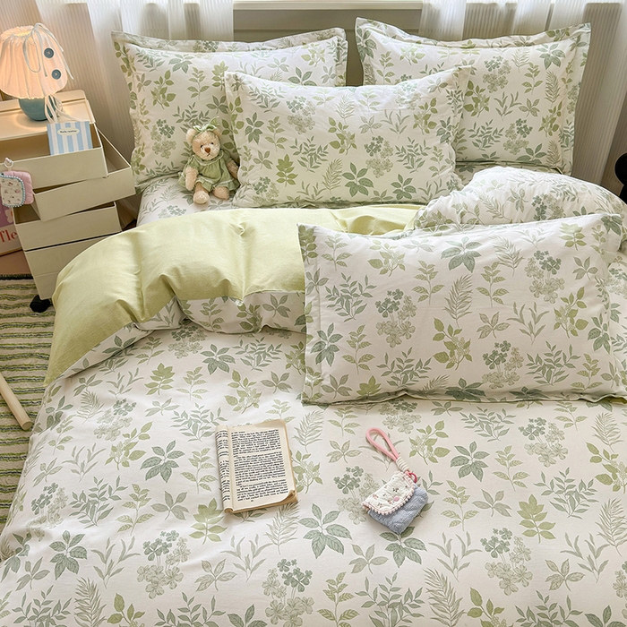 91家纺网 家纺一手货源 找家纺 拾物记 2025新款A类12868全棉纯棉单被套被套单件-提供买家秀和质检报告 洛克庄园-绿