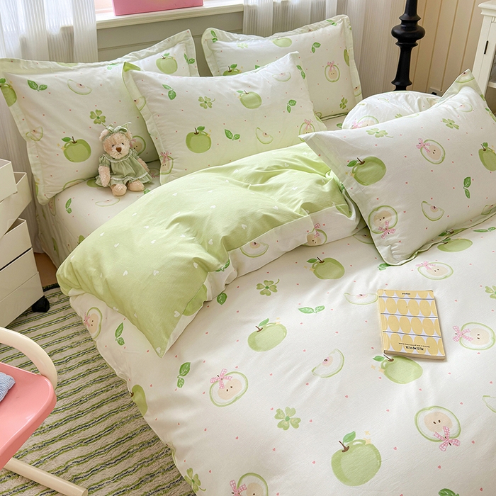 91家纺网 家纺一手货源 找家纺 拾物记 2025新款A类12868全棉纯棉单被套被套单件-提供买家秀和质检报告 苹果派对