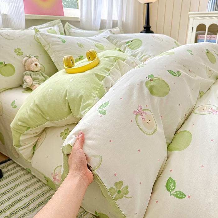 91家纺网 家纺一手货源 找家纺 拾物记 2025新款A类12868全棉纯棉单被套被套单件-提供买家秀和质检报告 苹果派对