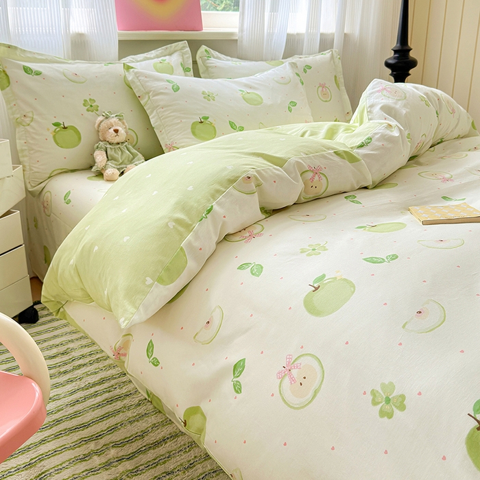 91家纺网 家纺一手货源 找家纺 拾物记 2025新款A类12868全棉纯棉单被套被套单件-提供买家秀和质检报告 苹果派对