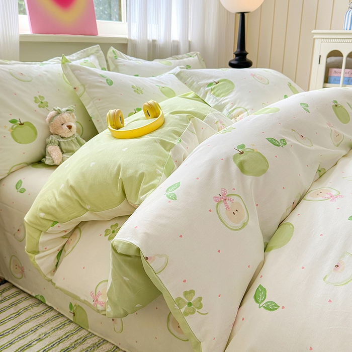 91家纺网 家纺一手货源 找家纺 拾物记 2025新款A类12868全棉纯棉单被套被套单件-提供买家秀和质检报告 苹果派对