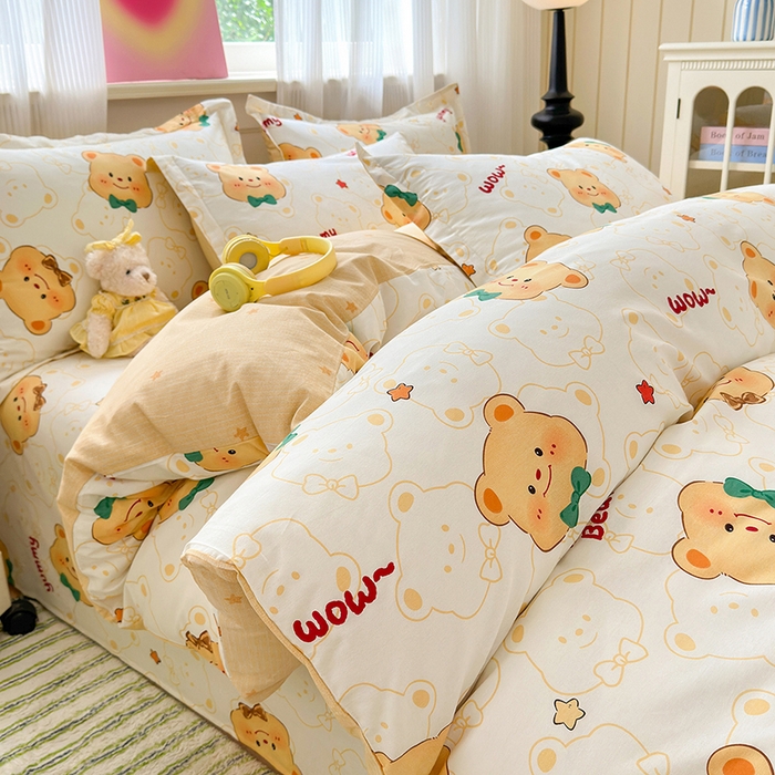 91家纺网 家纺一手货源 找家纺 拾物记 2025新款A类12868全棉纯棉单被套被套单件-提供买家秀和质检报告 瑞迪熊