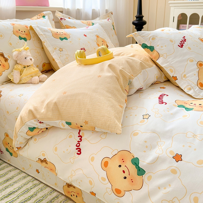 91家纺网 家纺一手货源 找家纺 拾物记 2025新款A类12868全棉纯棉单被套被套单件-提供买家秀和质检报告 瑞迪熊