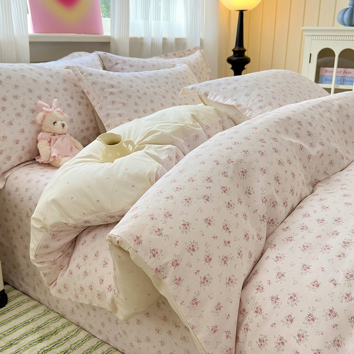 拾物记 2025新款A类12868全棉纯棉单被套被套单件-提供买家秀和质检报告 疏影梦境-粉