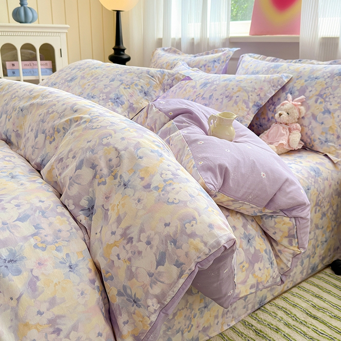 91家纺网 家纺一手货源 找家纺 拾物记 2025新款A类12868全棉纯棉单被套被套单件-提供买家秀和质检报告 香颂蝶舞