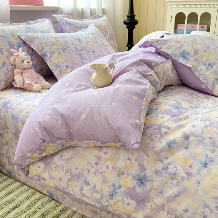 91家纺网 家纺一手货源 找家纺 拾物记 2025新款A类12868全棉纯棉单被套被套单件-提供买家秀和质检报告 香颂蝶舞