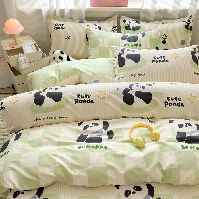 91家纺网 家纺一手货源 找家纺 拾物记 2025新款A类12868全棉纯棉单被套被套单件-提供买家秀和质检报告 小熊猫