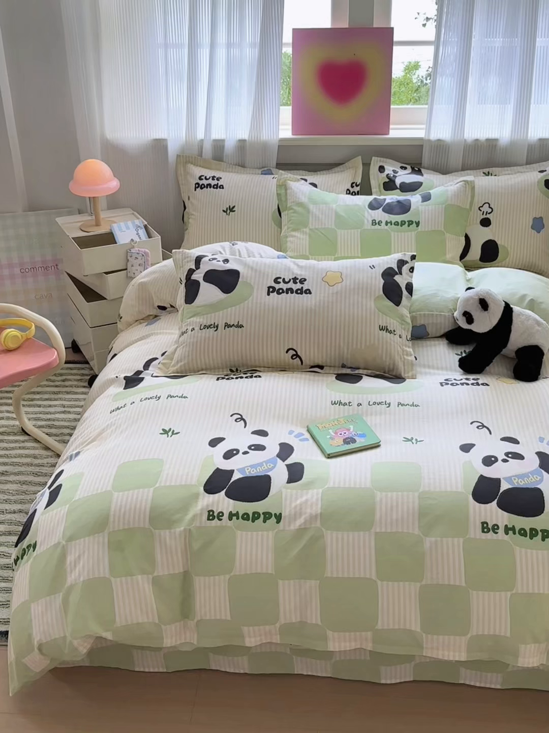 91家纺网 家纺一手货源 找家纺 拾物记 2025新款A类12868全棉纯棉单被套被套单件-提供买家秀和质检报告 小熊猫