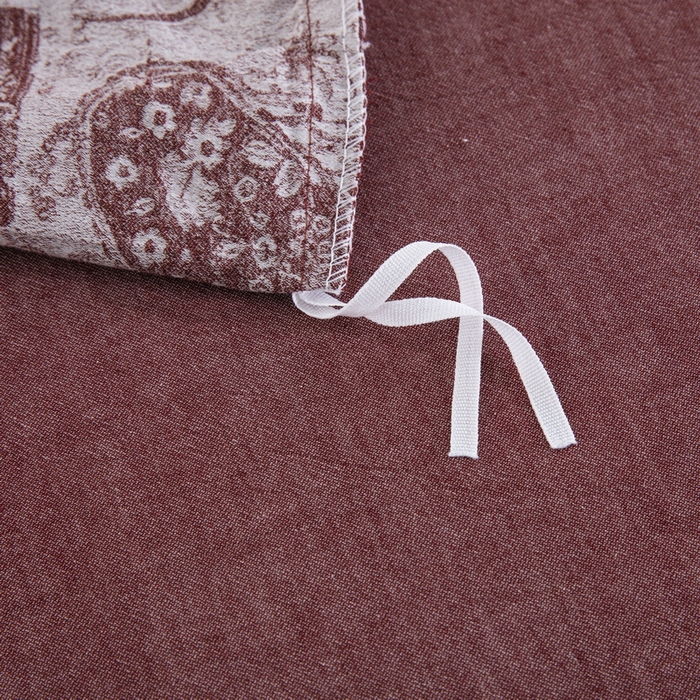 91家纺网 家纺一手货源 找家纺 鲁爱家纺供货 2025新款全棉色织提花四件套  兰亭序-豆沙