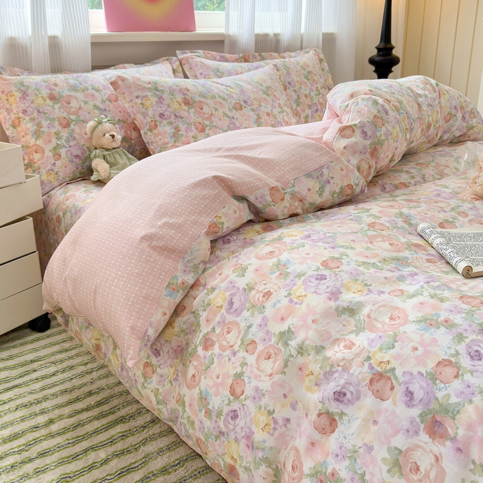 91家纺网 家纺一手货源 找家纺 拾物记 2025新款A类12868全棉纯棉单被套被套单件-提供买家秀和质检报告 悦下花影