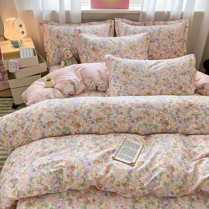 91家纺网 家纺一手货源 找家纺 拾物记 2025新款A类12868全棉纯棉单被套被套单件-提供买家秀和质检报告 悦下花影