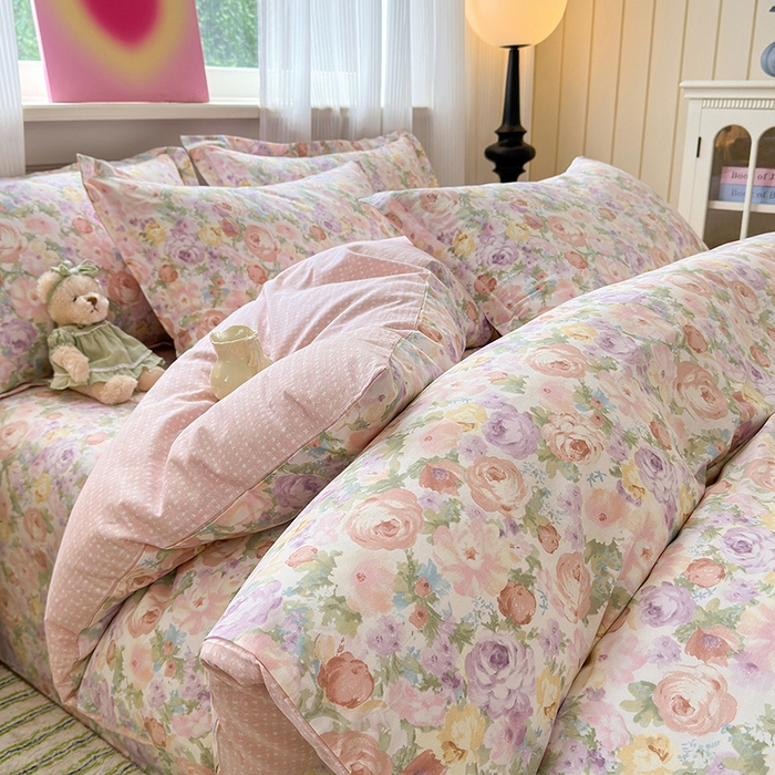 91家纺网 家纺一手货源 找家纺 拾物记 2025新款A类12868全棉纯棉单被套被套单件-提供买家秀和质检报告 悦下花影