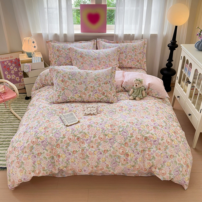 91家纺网 家纺一手货源 找家纺 拾物记 2025新款A类12868全棉纯棉单被套被套单件-提供买家秀和质检报告 悦下花影