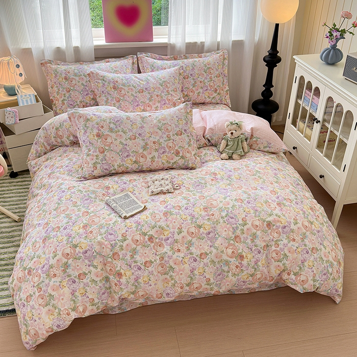 91家纺网 家纺一手货源 找家纺 拾物记 2025新款A类12868全棉纯棉单被套被套单件-提供买家秀和质检报告 悦下花影