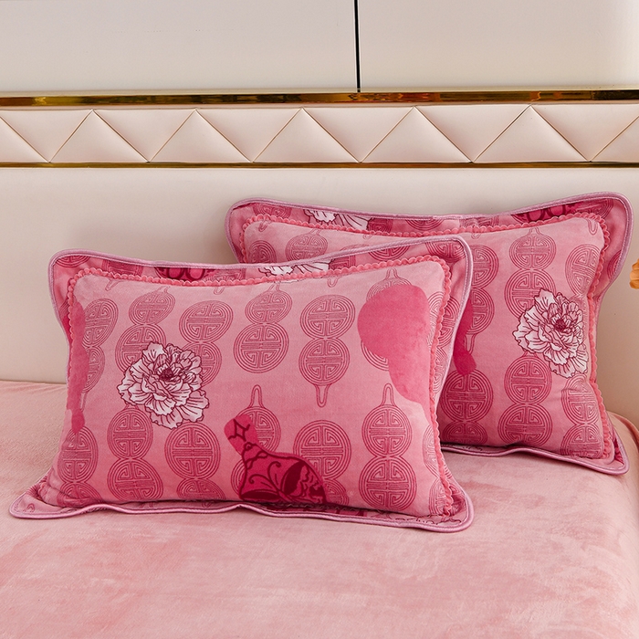 91家纺网 家纺一手货源 找家纺 曼尼家纺 2025新款7斤高克重牛奶绒四件套 福禄