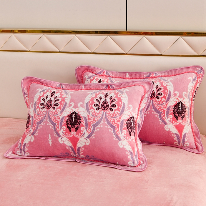 91家纺网 家纺一手货源 找家纺 曼尼家纺 2025新款7斤高克重牛奶绒四件套 豆蔻