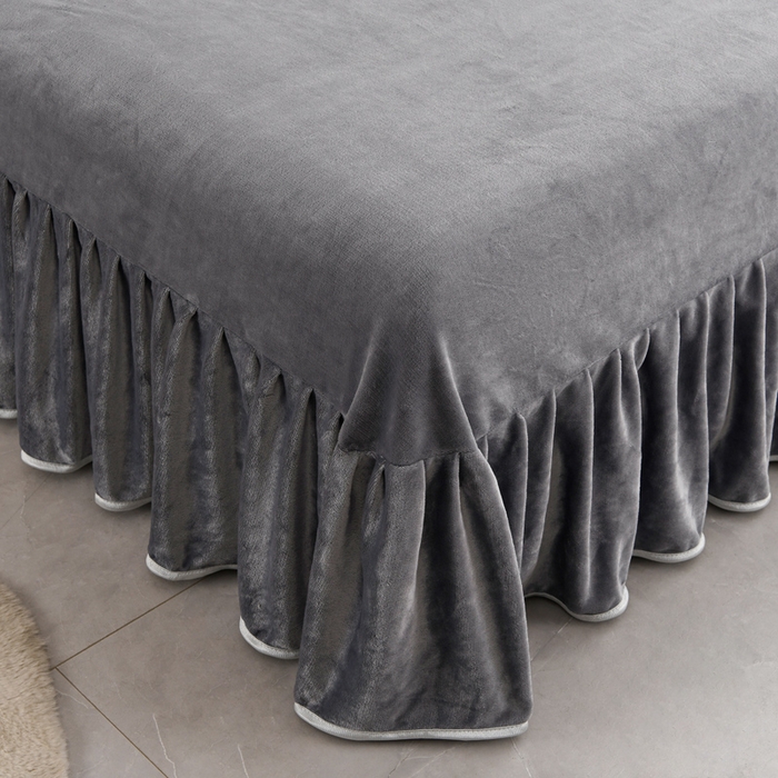 91家纺网 家纺一手货源 找家纺 曼尼家纺 2025新款7斤高克重牛奶绒四件套 花满庭