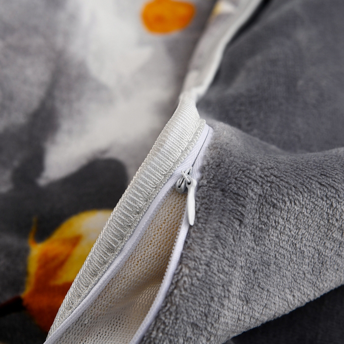 91家纺网 家纺一手货源 找家纺 曼尼家纺 2025新款7斤高克重牛奶绒四件套 花满庭