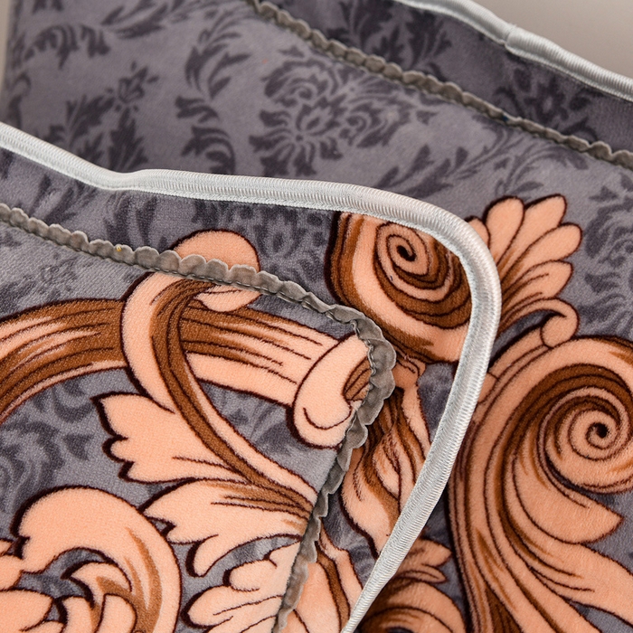 91家纺网 家纺一手货源 找家纺 曼尼家纺 2025新款7斤高克重牛奶绒四件套 浪漫灰