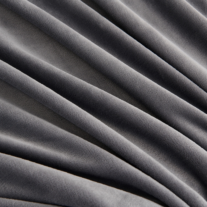 91家纺网 家纺一手货源 找家纺 曼尼家纺 2025新款7斤高克重牛奶绒四件套 浪漫灰