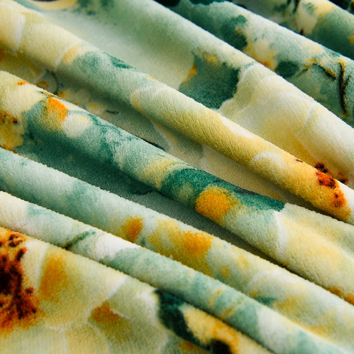 91家纺网 家纺一手货源 找家纺 曼尼家纺 2025新款7斤高克重牛奶绒四件套 繁华似锦