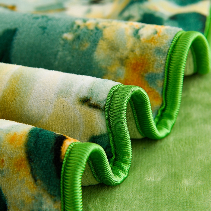 91家纺网 家纺一手货源 找家纺 曼尼家纺 2025新款7斤高克重牛奶绒四件套 繁华似锦