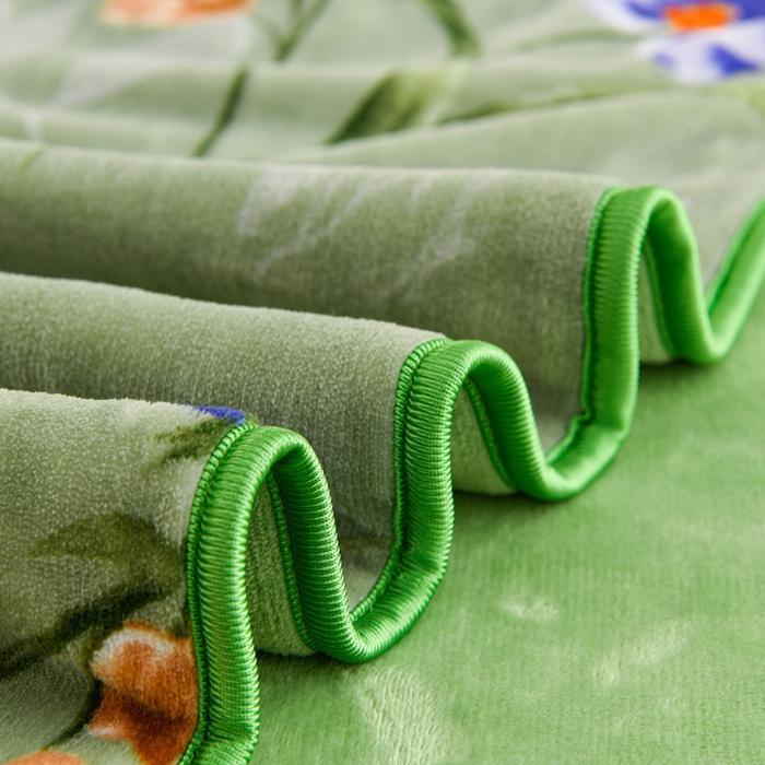 91家纺网 家纺一手货源 找家纺 曼尼家纺 2025新款7斤高克重牛奶绒四件套 花样情怀